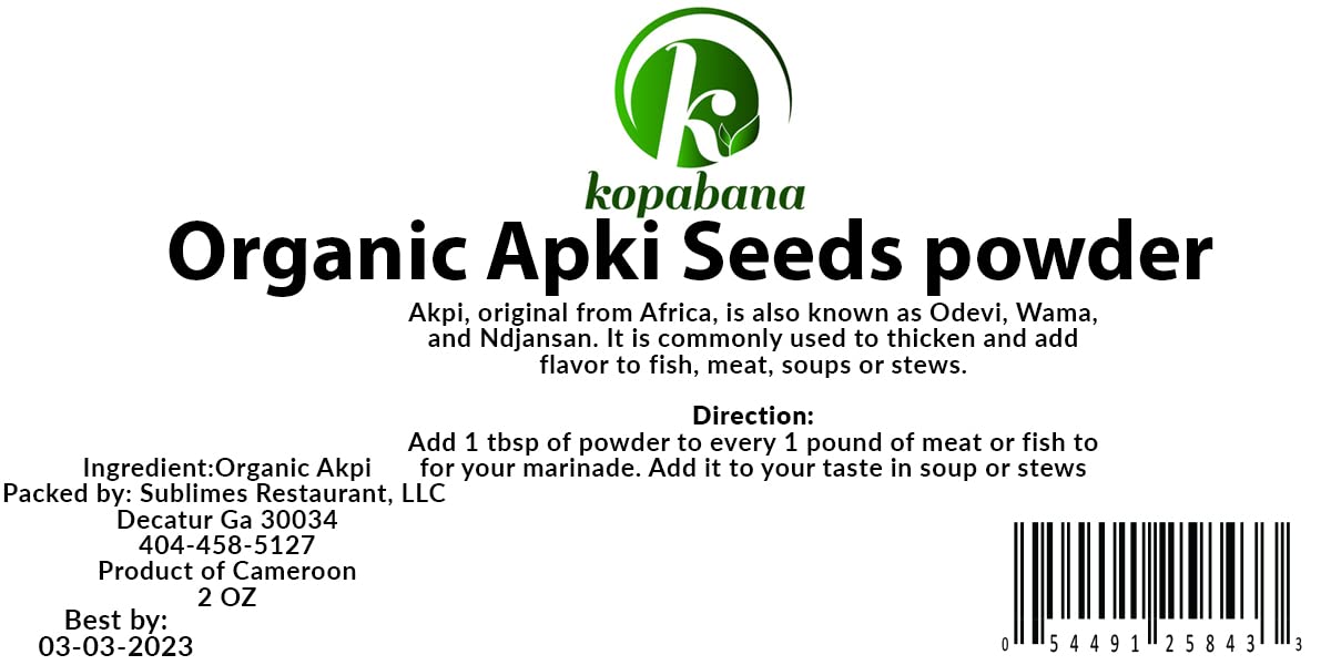 KOPABANA Organic Akpi Seed Powder ???? ?????? 2 oz