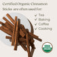 Starwest Botanicals Certified Organic Cinnamon Sticks, 1 lb, 2 3/4 Length | For Baking, Cooking & Beverages | Non-GMO, Kosher Ce