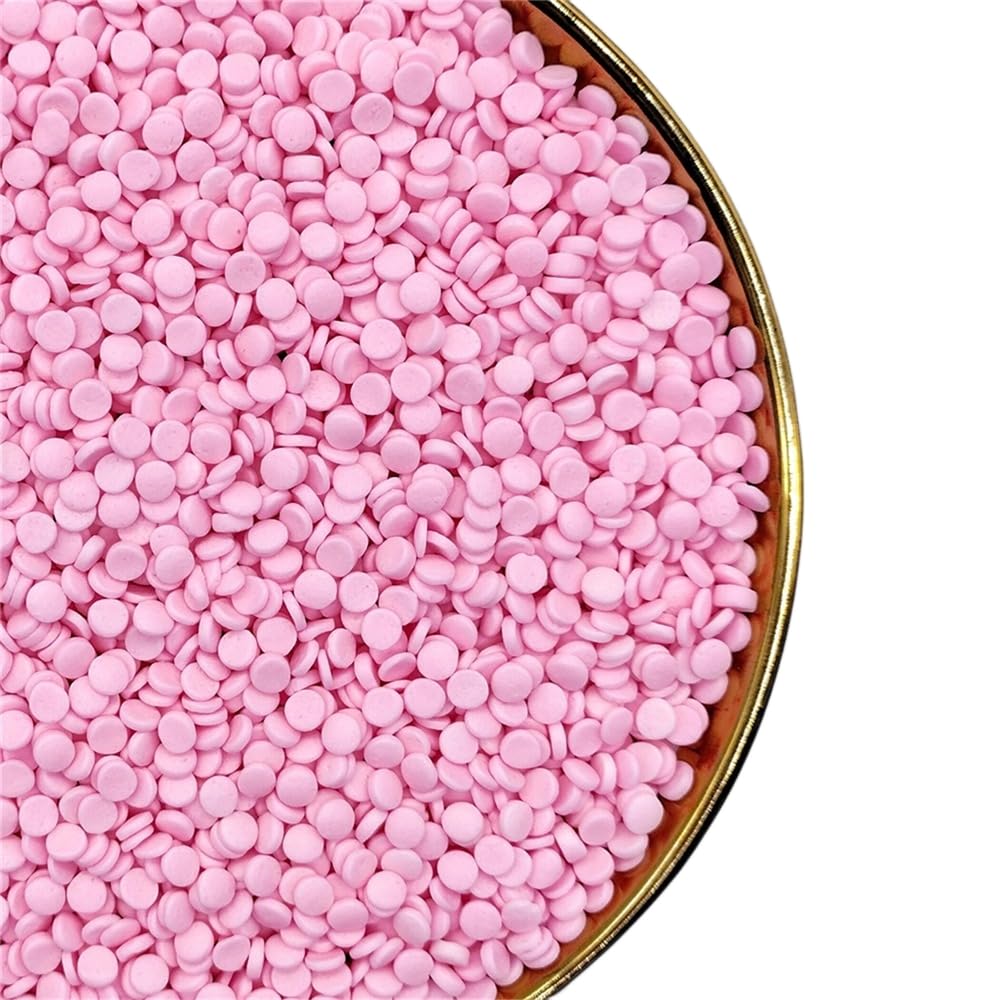 NIPEOR Pink Sprinkles Confetti Sprinkles 3.53oz/100gEdible Sprinkle Topping Confetti Sprinkles, Round Sprinkles for Cupcake Cake
