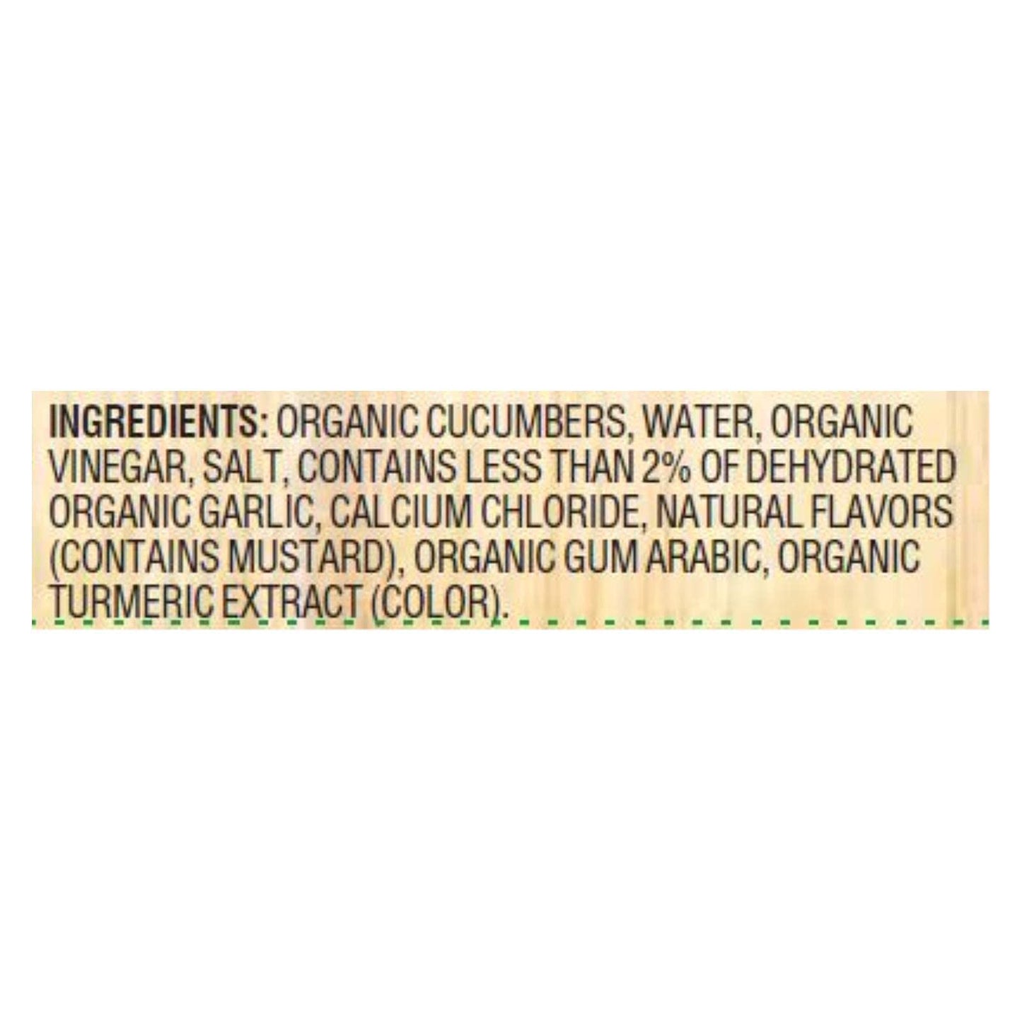 Woodstock Farms Organic Whole Dill Pickle, 24 Ounce -- 6 per case.6