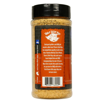 THREE LITTLE PIGS Spicy Honey & Maple BBQ Rub - Sweet Flavor with Jalapenos - 12.3 oz