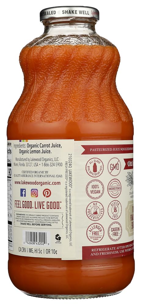 Lakewood - Organic Pure Carrot Juice - 32 oz