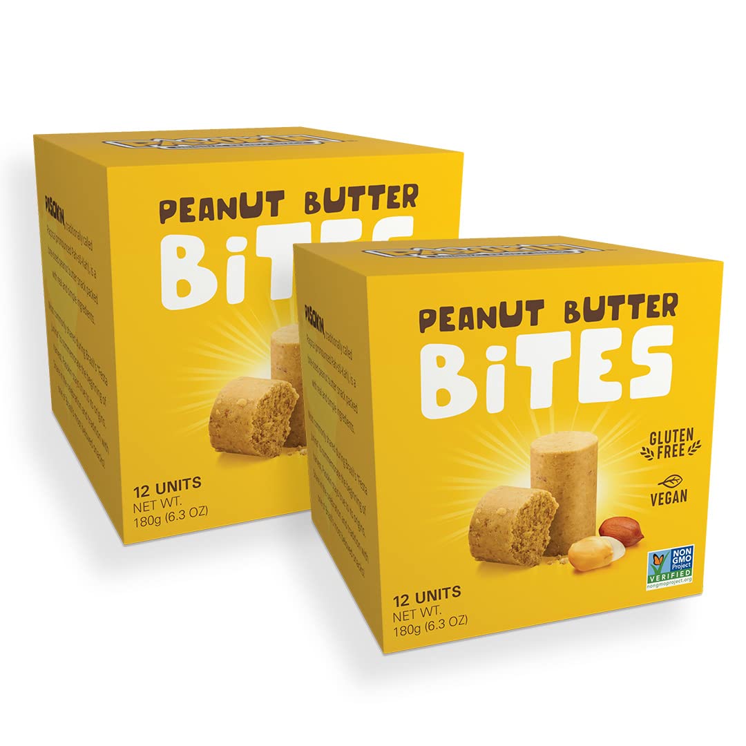 PASOKIN | Original Peanut Butter Snack | Gluten Free, Vegan, All Natural, Made in USA, 0.5 oz bites [24 count]