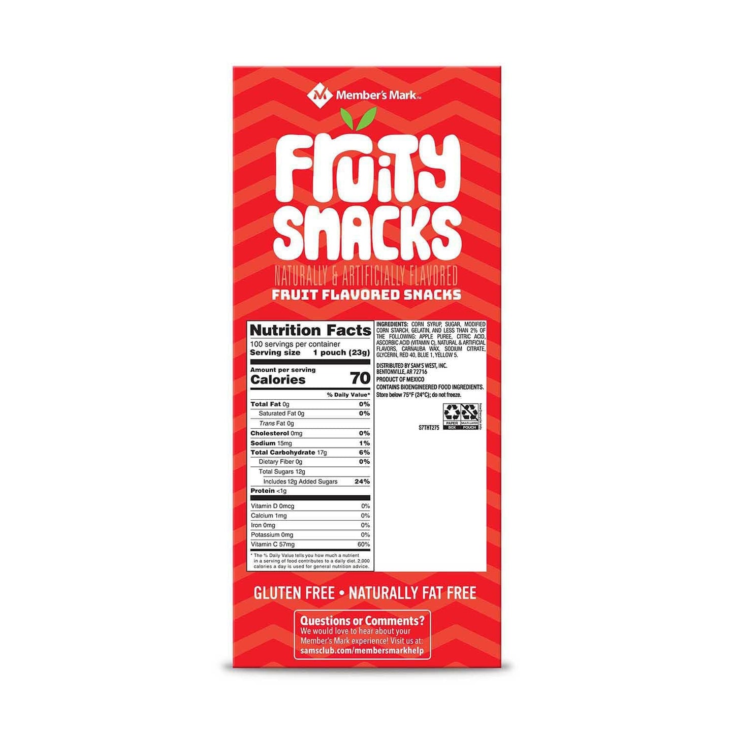 MEMBER'S MARK Fruity Snacks - 0.80 Ounce, 100 Count, Pack of 1 - Delicious Fruit-Flavored Treats