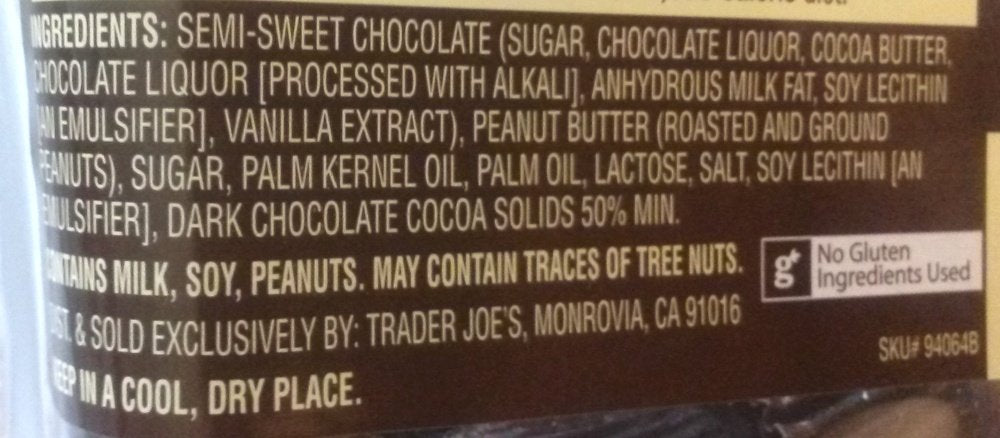 New Trader Joe'S Dark Chocolate Peanut Butter Cups 4 Pack No Artificial Flavors 1 Lb Each Container No Preservatives