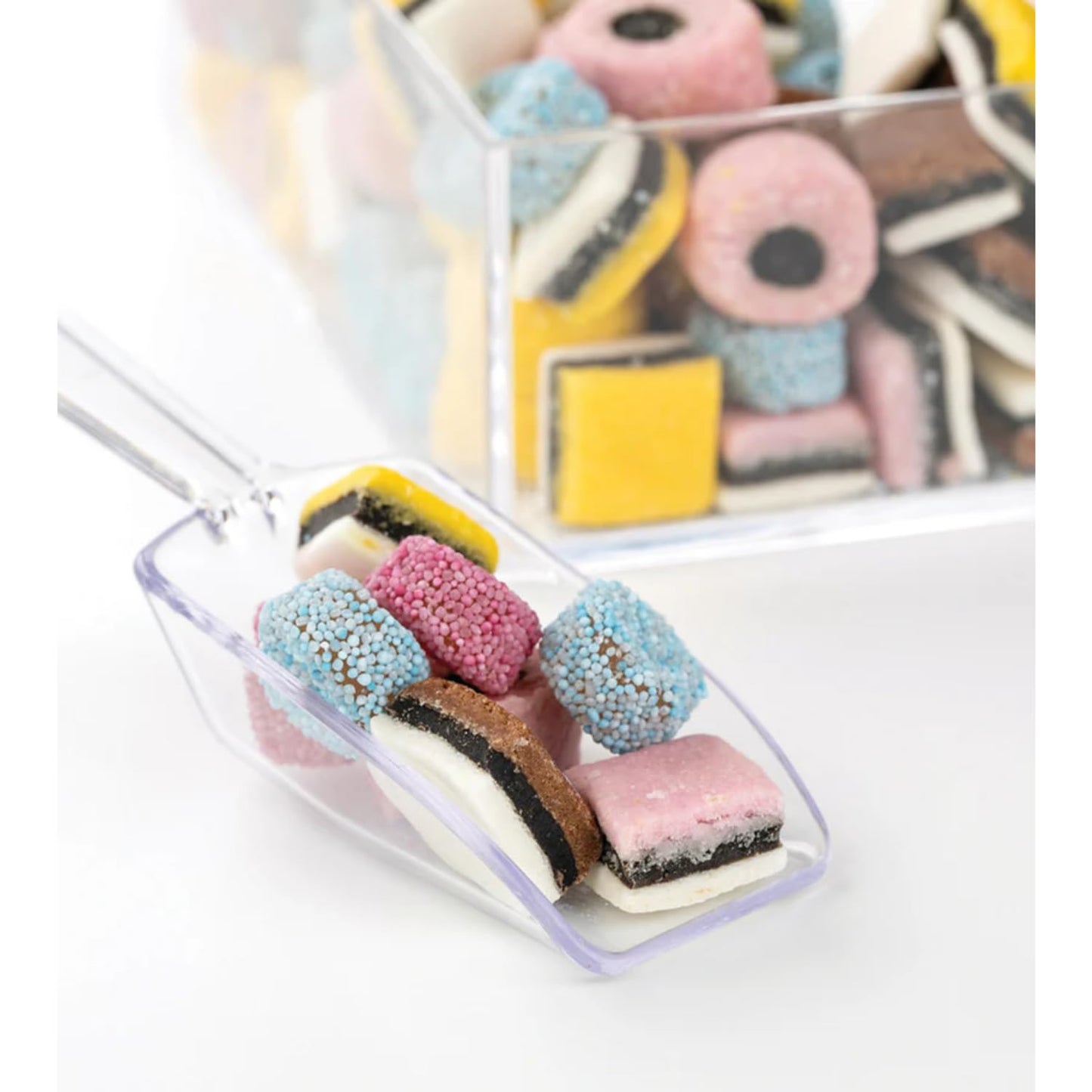 LYZAS SWEETS &   Allsorts Licorice Mix Gift Pack - Nonparails, Coconut Rolls, 2 Bags, 7 oz Stand Up Pouch