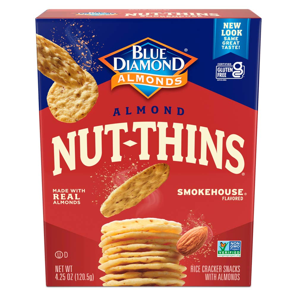 Blue Diamond Almonds Nut-Thins  er Crisps, Smokehouse, 4.25 Ounce (Pack of 12)