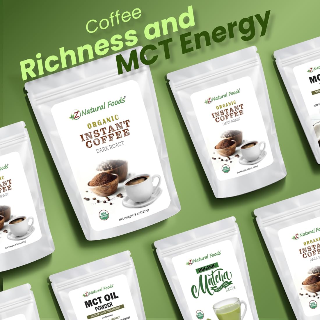 Organic Instant Coffee Powder, Dark Roast Delight, Rich In Immune-Supporting Antioxidants, Boosts Mood, Energy, And Memory, Enjo