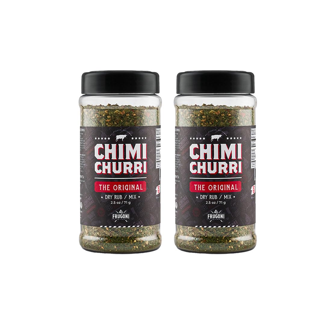 Frugoni Chimichurri Combo - Original & Spicy Sauce, Rub, Marinade - 2.5 oz (Pack of 2)