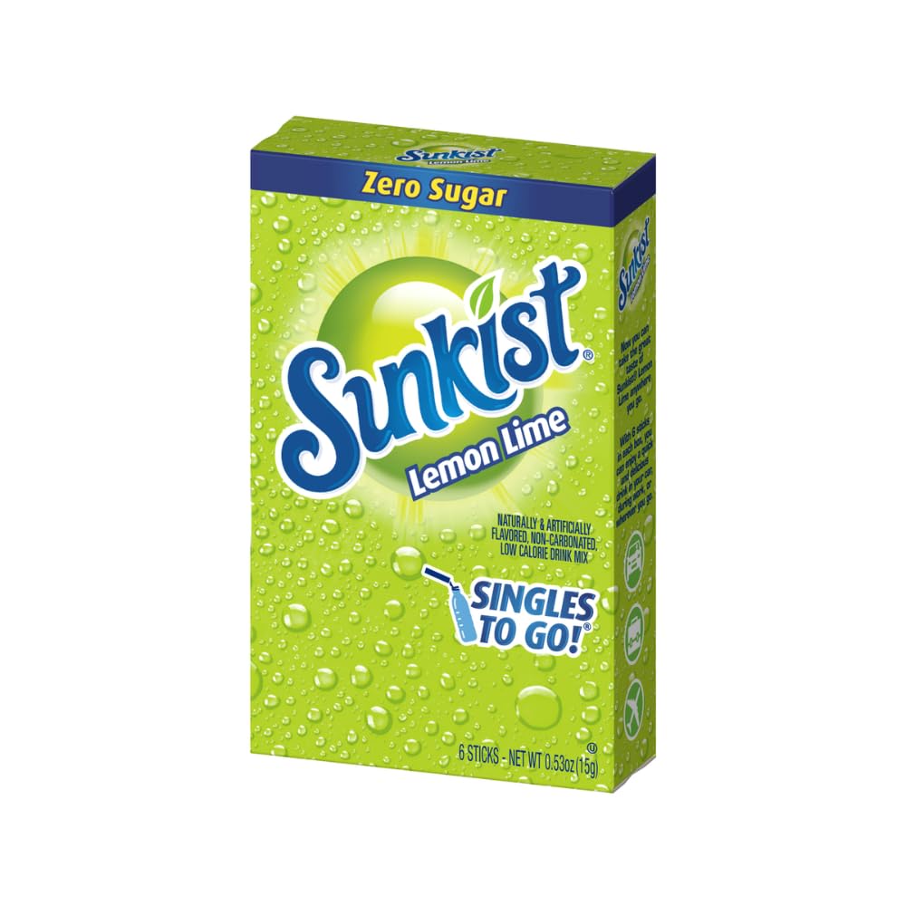 Singles To Go! Lemon Lime Delight Variety Pack (Sunkist, Starburst, & Wylers) (2 Of Each) Variety Pack