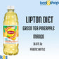 Lipton Pineapple Mango Green Tea 16.9 fl oz Plastic Bottles, 12 Pack with 15 Sugarcane Straws - Immune Support Beverage