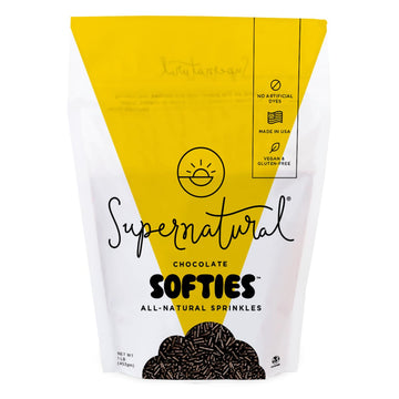 Chocolate Softies Fair Trade Sprinkles By Supernatural, Made In Usa, No Artificial Flavors Or Artificial Dyes, Natural, Soy Free, Gluten Free, Corn Free, Vegan, 1Lb