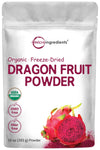 Organic Dragon Fruit Powder, 10oz | 100% Natural Fruit Powder | Freeze-Dried Pink Pitaya Source | No Sugar & Additives | Great F