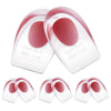 Gel Silicone Heel Cups/Pads - 3 Pair Heel Lifts For Achilles Tendonitis, Shoe Wedge Inserts For Plantar Fasciitis, Sore Heel, Bo
