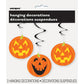 Unique Jack-O-Lantern Hanging Swirl Decorations-26 | Black & Orange | 3 Pcs, 26'', Multi
