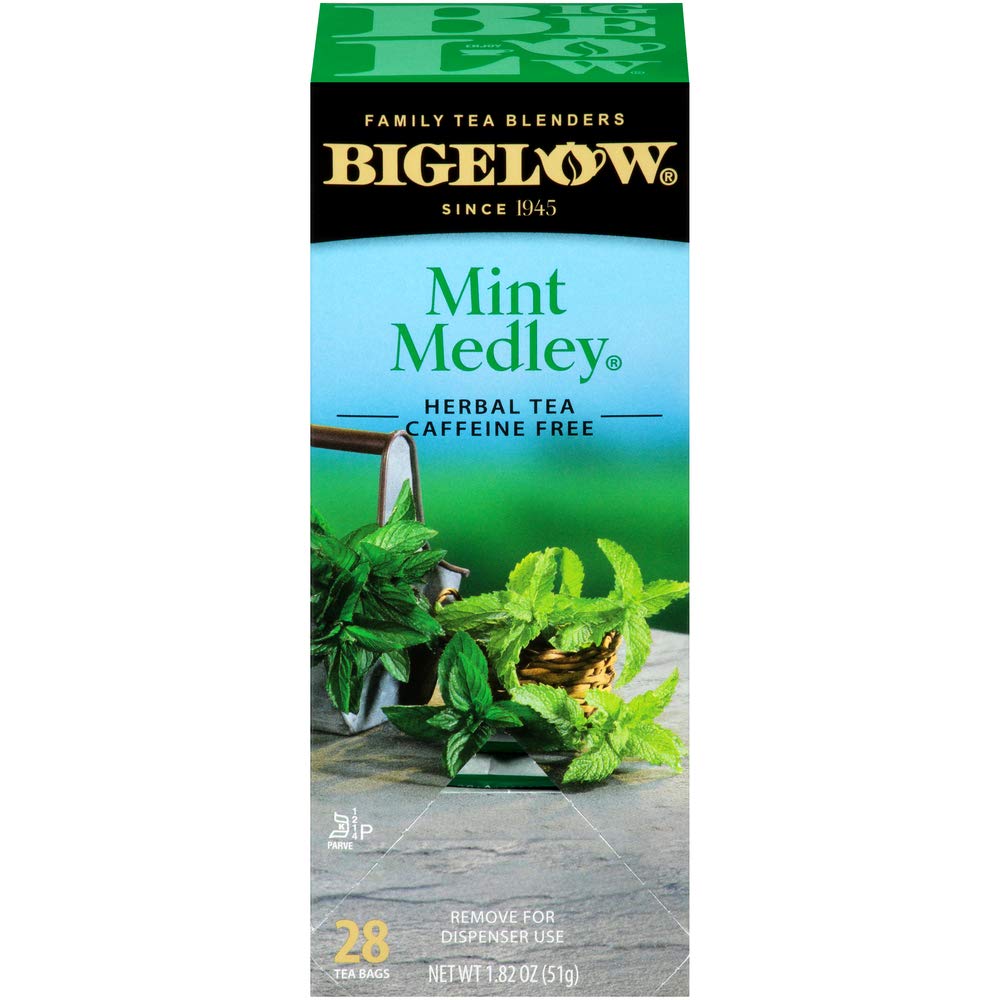 Bigelow Tea Mint Medley Herbal Tea Bags, 28 Count, All Natural, Gluten Free, Peppermint & Spearmint, RCB003931