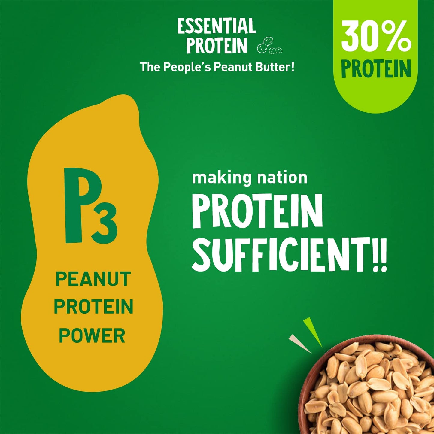 Alpino Natural Peanut Butter Crunch 1Kg - 100% Roasted Peanuts - 30G Protein, No Added Sugar & Salt, Non-Gmo, Gluten Free, Vegan