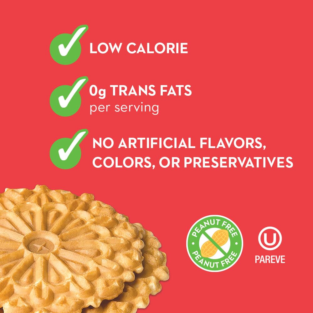 Reko Pizzelle Authentic Italian Style Waffle Cookie, Maple, 7 Ounce (Pack Of 12)