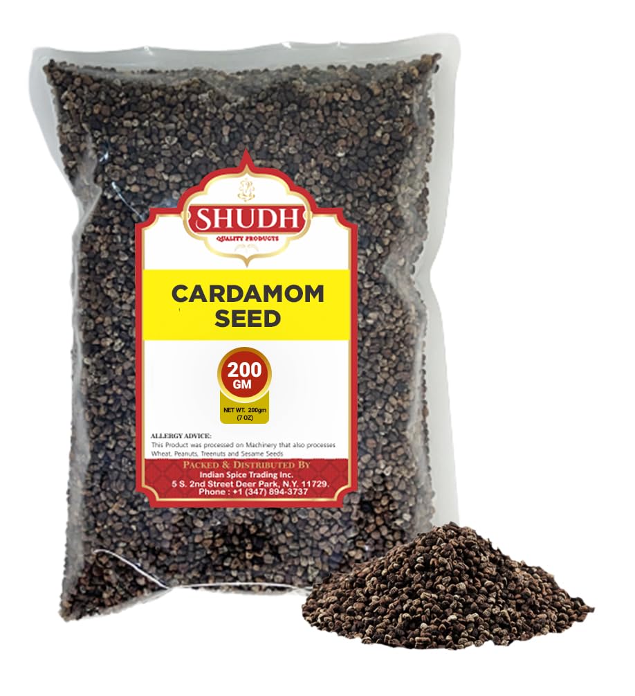 Shudh Cardamom Seeds 200 Gram | All Natural | Vegan | Gluten Friendly | Non-Gmo | Product Of India