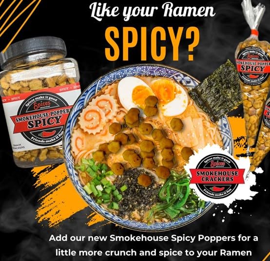 Smokehouse Crackers Poppers Spicy, 12 oz Jar (Pack of 1)
