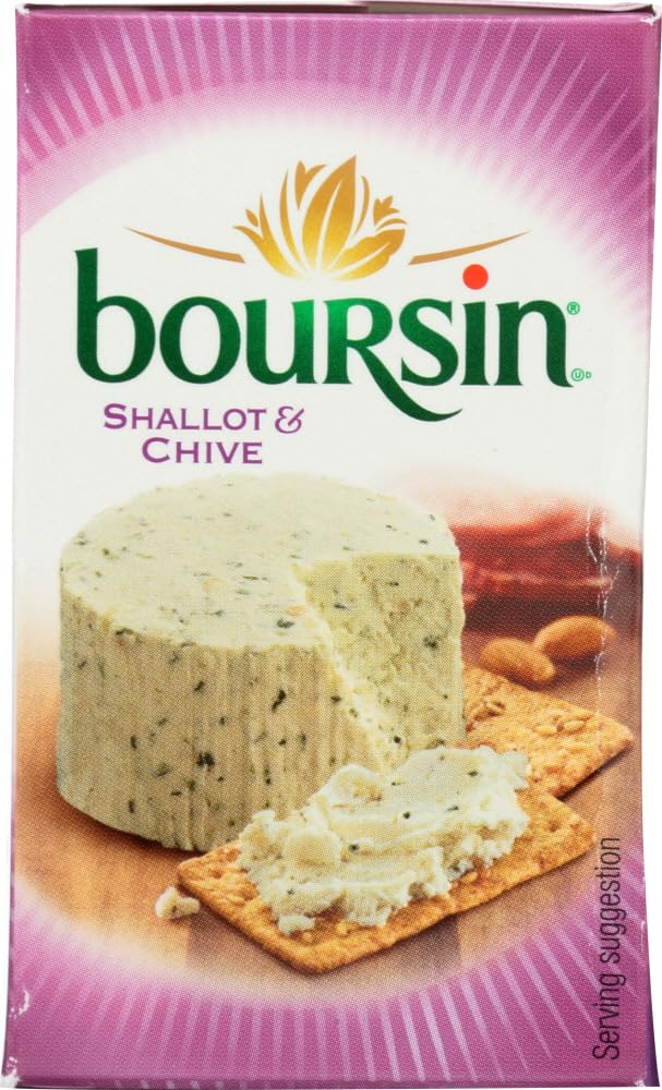 Boursin Shallot and Chive Cheese Spread, 5.2 Ounce -- 6 per case.