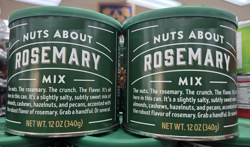 Trader Joe Nuts About Rosemary Mix 12oz 340g (Two Cans)