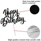 Notbadsys Happy Birthday Cake Decorations, Gold Double-Sided Glitter Letters, Birthday Party Supplies, Cake Topper Decorations (