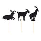 Gyufise 24Pcs Goat Cupcake Toppers Black Glitter Sheep Cupcake Picks Animal Goat Cake Decorations For Baby Shower Kids Birthday