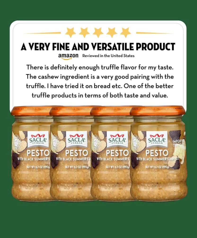 Sacla Pesto With Black Summer Truffle 6.7 Oz