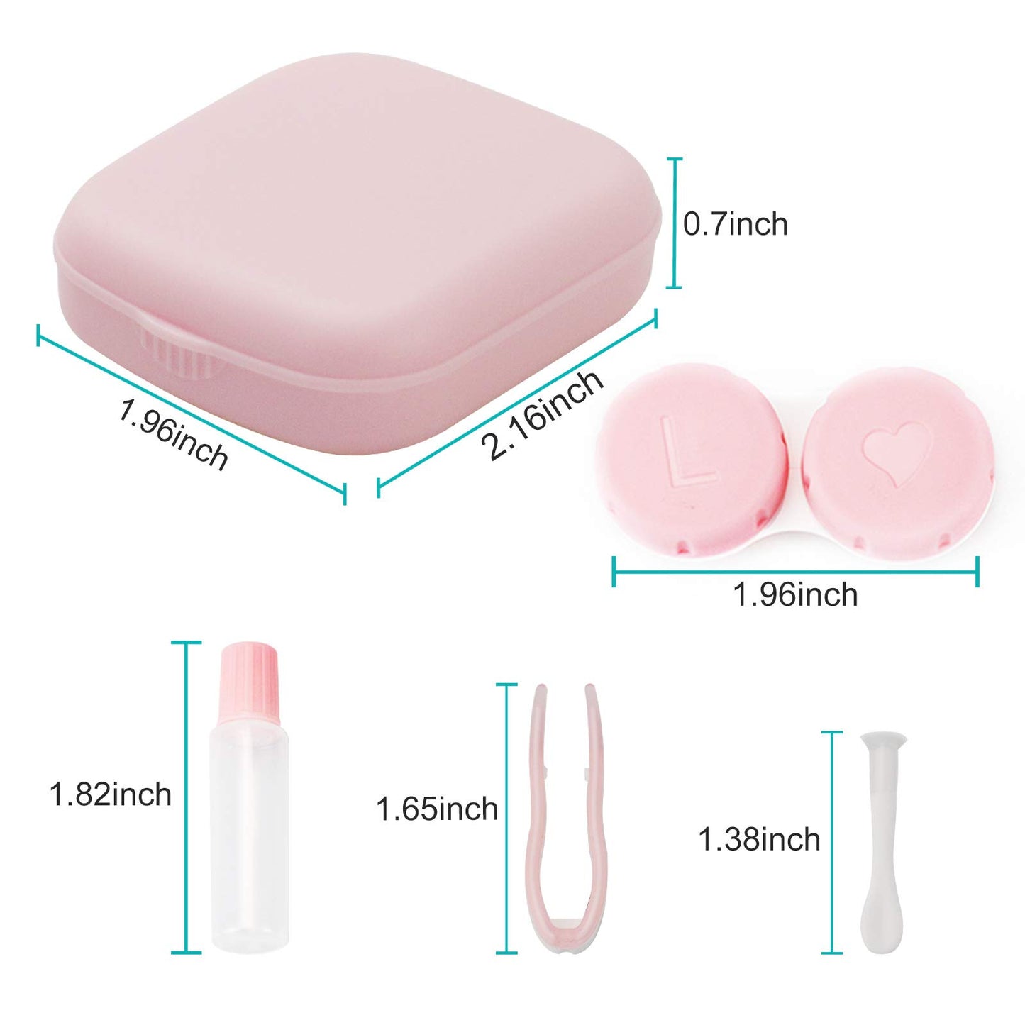 Qvvq 4Pcs Contact Lens Case, Colorful Contact Lens Box Holder Container, Outdoor Mini Contact Lens Soak Storage Kit With Mirror
