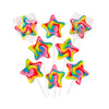 Narwhal Novelties Star Lollipop, Bulk Candy Individually Wrapped, Christmas Candy Bulk, Christmas Candy Stocking Stuffers, Kids Birthday Party Favor, 2" Large Rainbow Swirl Loliipops (Pack Of 18)