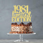 Limited Edition 1981 Cake Topper 44Th Birthday Happy Birthday Cake Topper Men And Women Cheer 44Years Old Handmade Golden Glitte