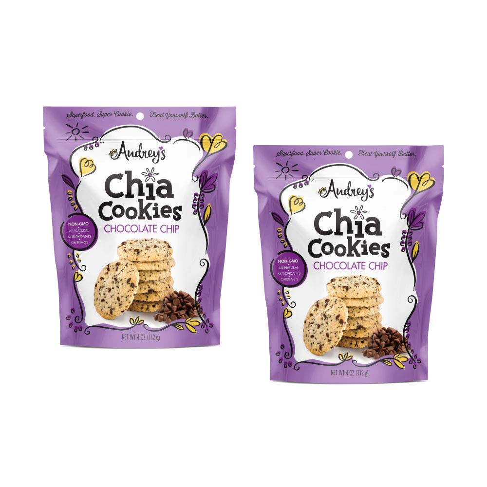 Audrey's Chia Cookies - (Chocolate Chip, 2 Pack) - Natural, Antioxidants, Omega-3's, Non-GMO