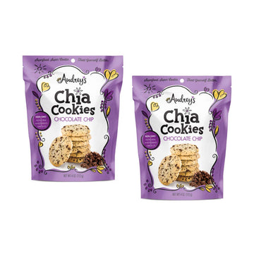Audrey's Chia Cookies - (Chocolate Chip, 2 Pack) - Natural, Antioxidants, Omega-3's, Non-GMO
