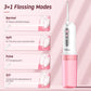 Water Dental Flosser Cordless For Teeth: Portable Oral Irrigator Rechargeable Collapsible Travel Teeth Cleaner With Case, 4 Mode