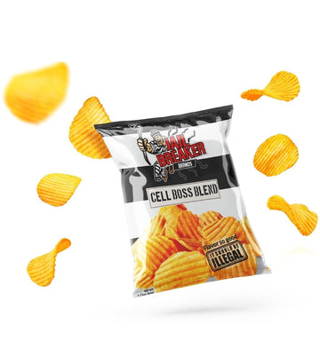 LYZAS SWEETS &   Jail Breaker Brands Cell Boss Blend Potato Chips Gift Pack - 8 Pack of 1.5 Ounce Bags