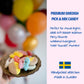 Sweet Swedish Candy Mix Sweet Gummy Candy Bubs - Chewy and Foamy - Hand Packed in Sweden - Swedish Candy Chef - .5LB