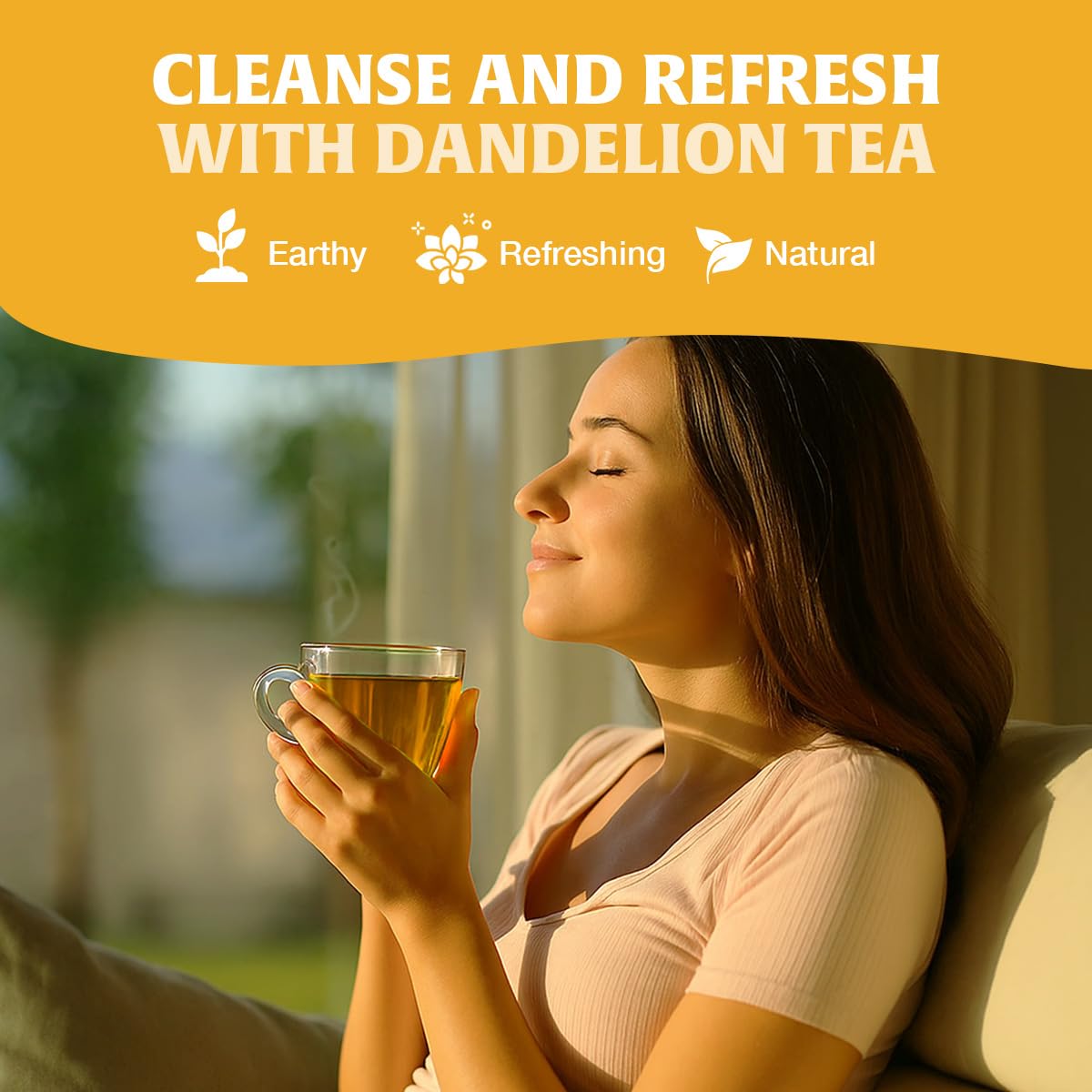 HANDPICK Dandelion Root Tea Bags - Natural Herbal Tea, Caffeine-Free, 100 Count