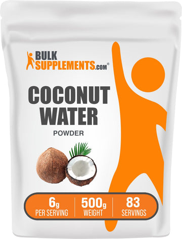 BulkSupplements Coconut Water Powder - Electrolyte Supplement, No Sugar Added, Gluten Free, 500g (1.1 lbs)