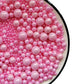 Homankit Edible Pink Pearl Sugar Sprinkles Candy Mixing Size Baking Cake Decorations Cupcake Toppers Cookie Decorating Wedding P