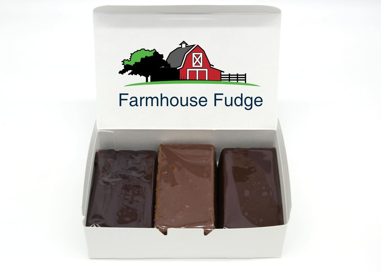 Farmhouse Fudge - Build Your Own 3 Piece Fudge Box Sampler - Fresh Fudge Made With Butter And Cream, No Marshmallows! Over 50 Fl