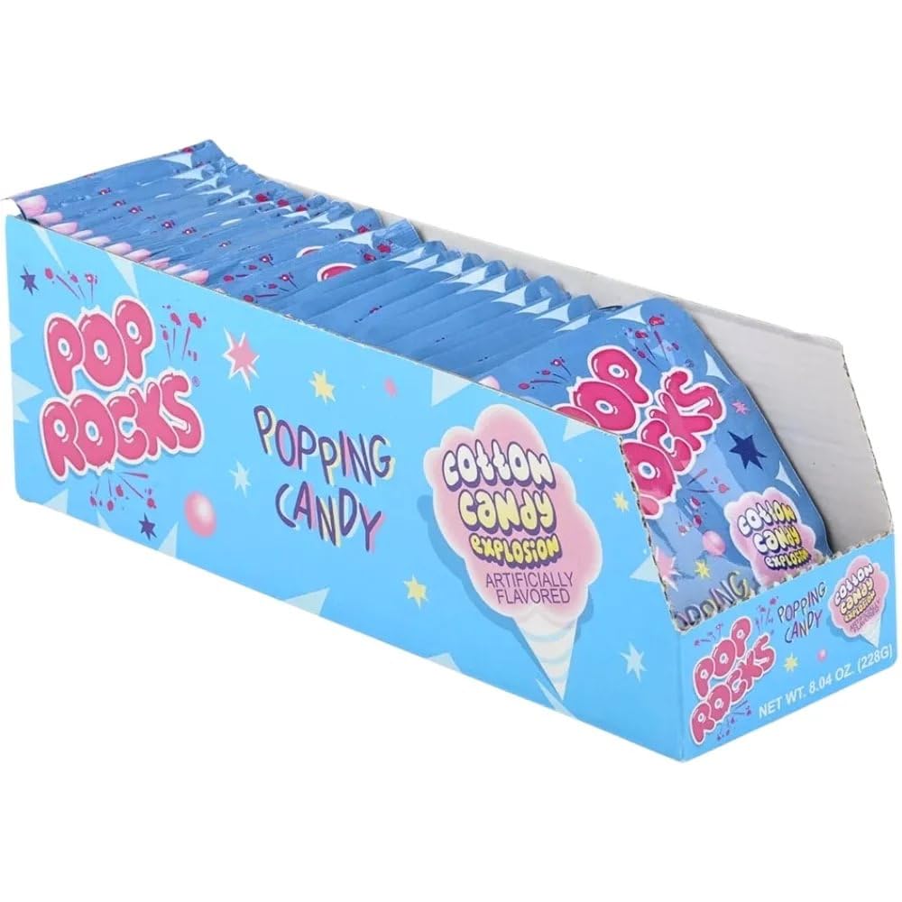 Pop Rocks Popping Candy, Cotton Candy, 24 Count, 0.33 Ounce (Pack Of 24)
