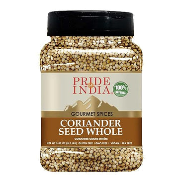 Pride Of India - Coriander Seed Whole - Fresh & Gourmet Indian Whole Spice - Good For Curriesmeat Chicken - Easy To Store - 353