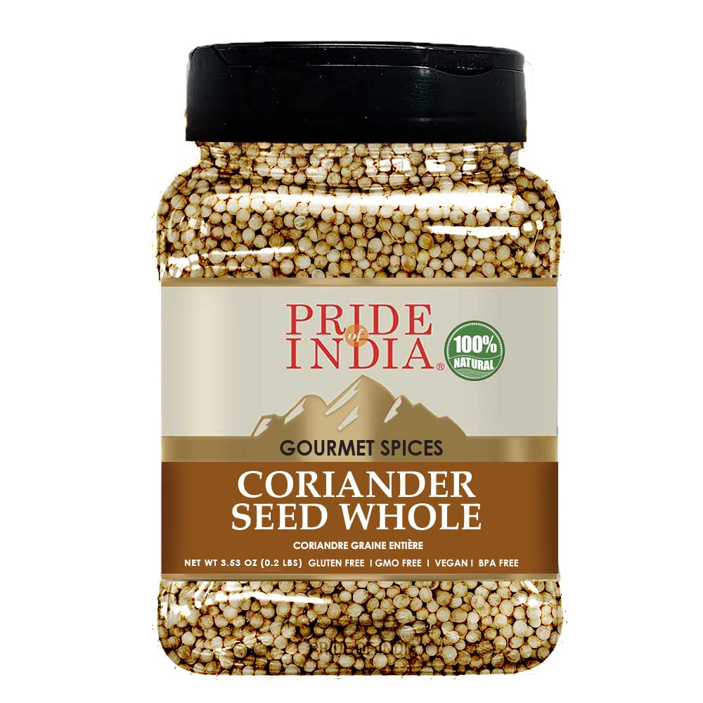 Pride Of India - Coriander Seed Whole - Fresh & Gourmet Indian Whole Spice - Good For Curriesmeat Chicken - Easy To Store - 353
