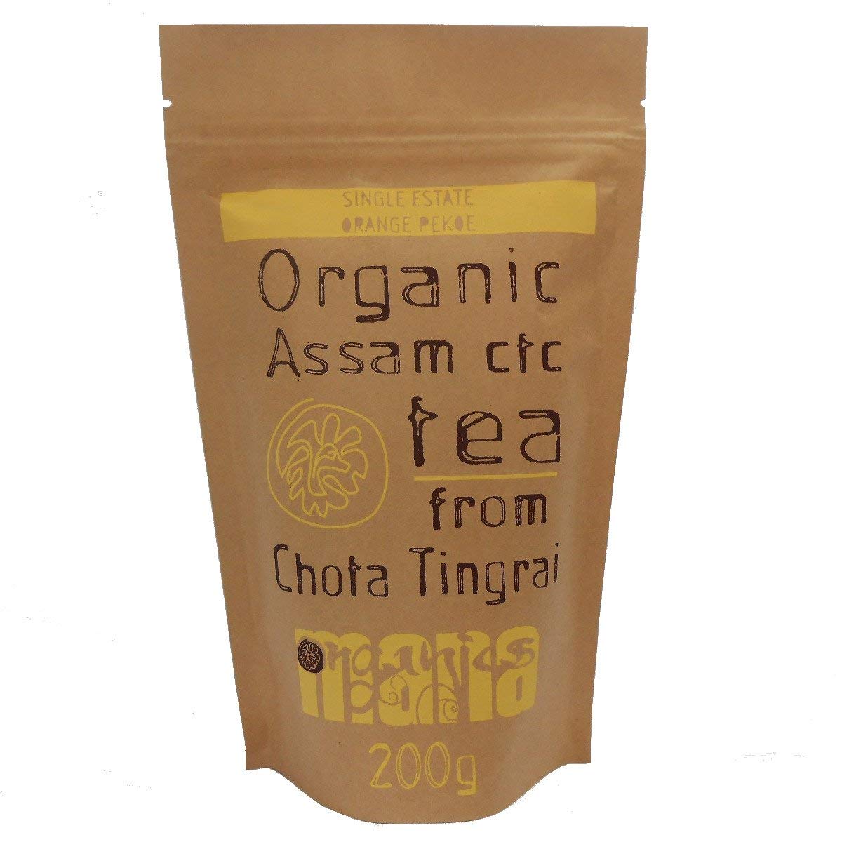 Organic Assam Tea by Mana Organics - Strong Black Tea Pairs Great with Milk. CTC Style