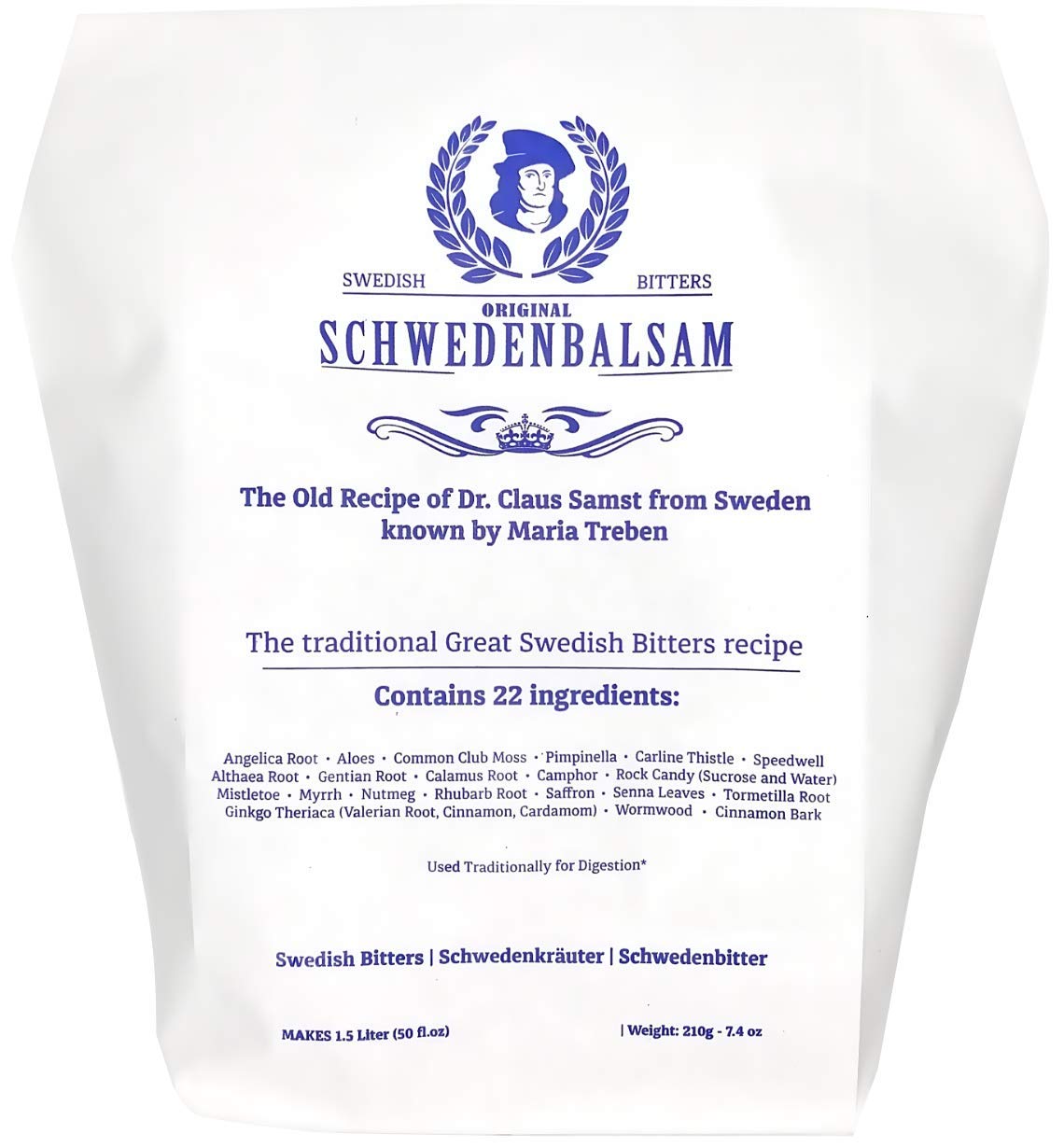 Swedish Bitters By Maria Treben  22 Ingredients  7.4Oz Dry Weight  Makes 50.7 Fl.Oz Of Tonic