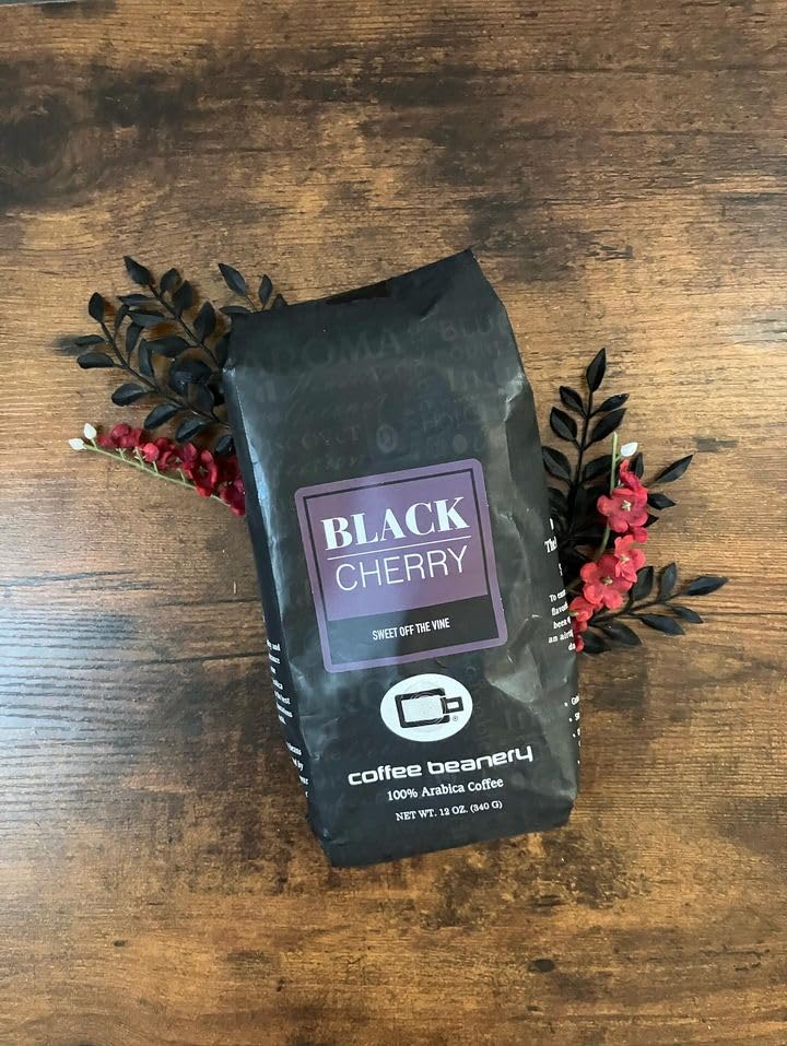Coffee Beanery Black Cherry Flavored Coffee | 100% Specialty Arabica Coffee | 12Oz Bag (Whole Bean)