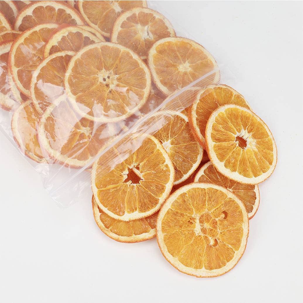 JTEDZI Dried Orange Slices 7.05 Oz/200g, Natural Dehydrated Dried Orange Slices, Sugar Free & No Additives, Dried Oranges for Co