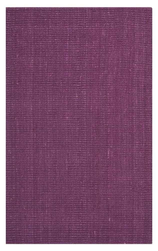 Safavieh Natural Fiber Collection 3 X 5 Purple Nf447B Handmade Chunky Textured Premium Jute 075-Inch Thick Area Rug