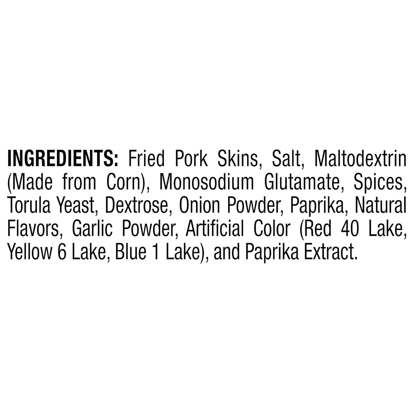 Fried Pork Skins, Hot & Spicy, 4 oz. (Pack of 4)